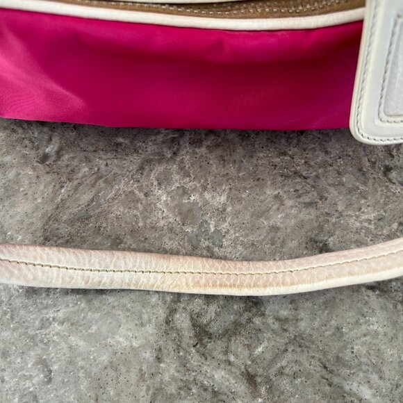 Prada Handbag - Arancio / Fuxia / White / Silver - Many Compartments - Picture 12 of 13